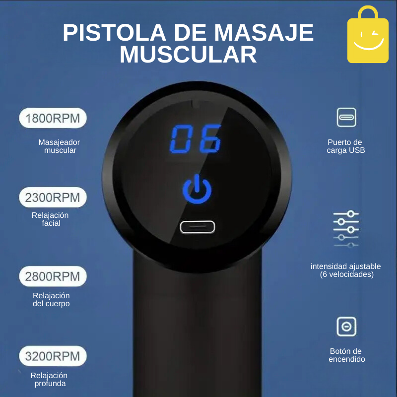 PISTOLA DE MASAJE MUSCULAR